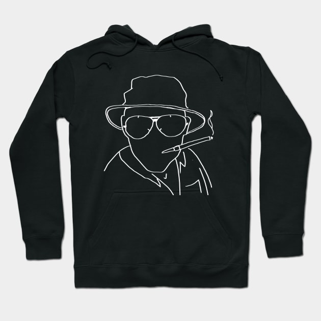 Hunter S. Thompson Silhouette Hoodie by toylibrarian
